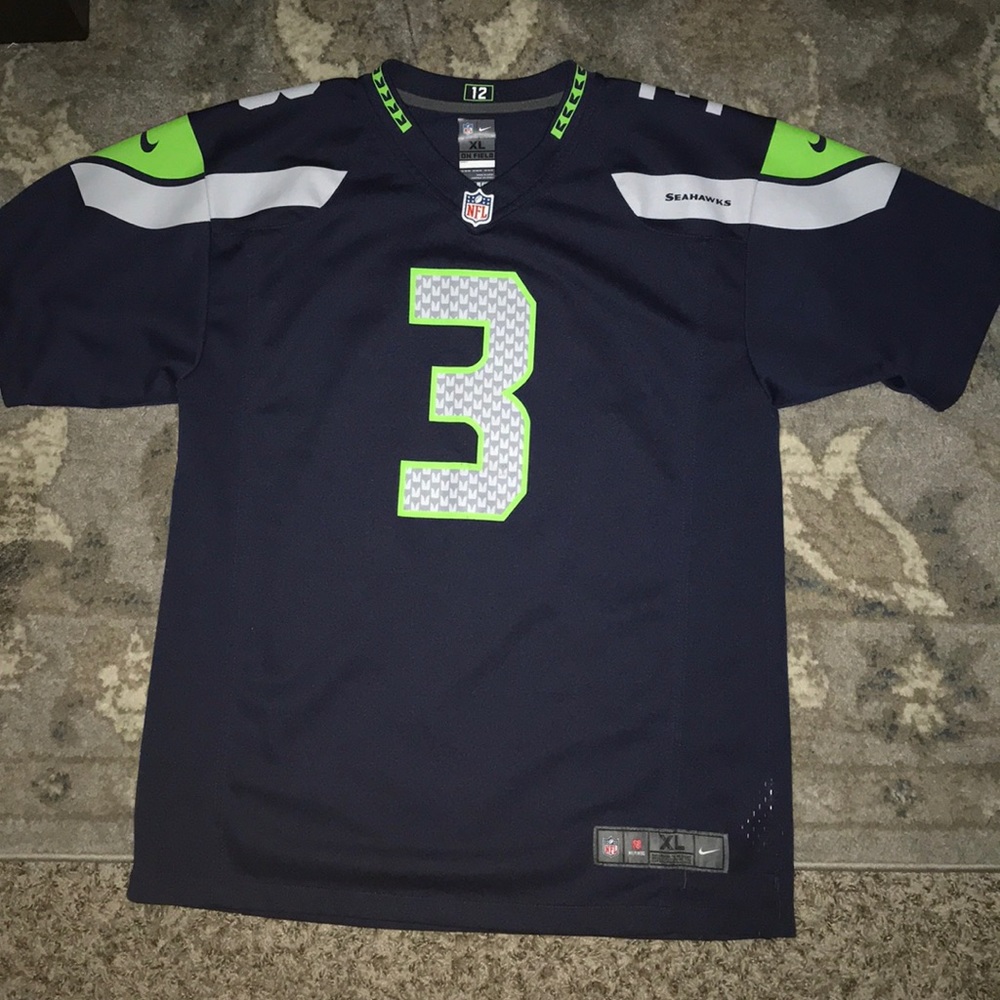 Nike NFL Russel Wilson Seahawks Jersey